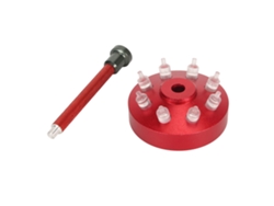 Herramienta de reparación de relojes de acero inoxidable con 8 accesorios - Roja