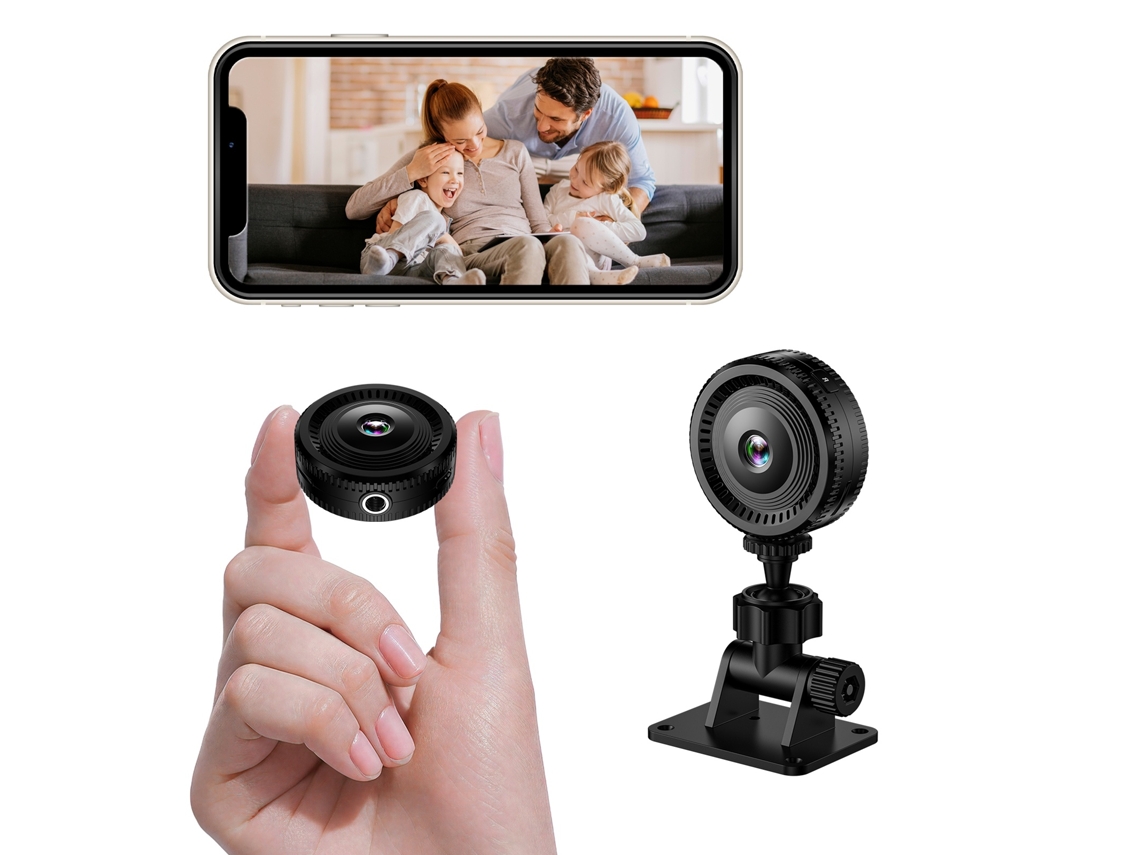 Mini Cámara De Vigilancia Wifi 5ghz 1080p Con Visión Nocturna (negra)