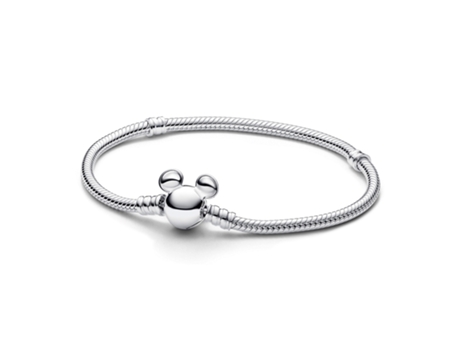 Pulsera PANDORA Disney Mickey Mouse Clasp Moments de cadena de serpiente 593061C00 16-21Cm