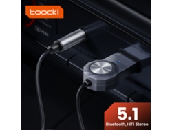 Adaptador Bluetooth Aux USB a jack de 3,5 mm, audio para coche, micrófono, kit manos libres Bluetooth 5.1 para coche, color gris