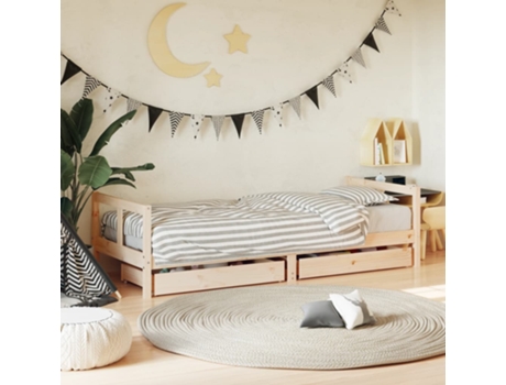 MAISON EXCLUSIVE - Estructura de cama para niños con cajones madera pino 80x200 cm