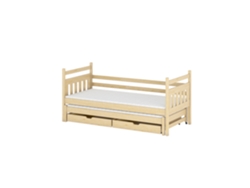 Cama Infantil FURNLUX Daniel (Beige, Madera Maciza - 98X208X85 Cm / 90X200 Cm)