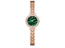 Elegante Reloj De Cuarzo Para Mujer Con Correa Verde, Resistente Al Agua Y A La Moda.