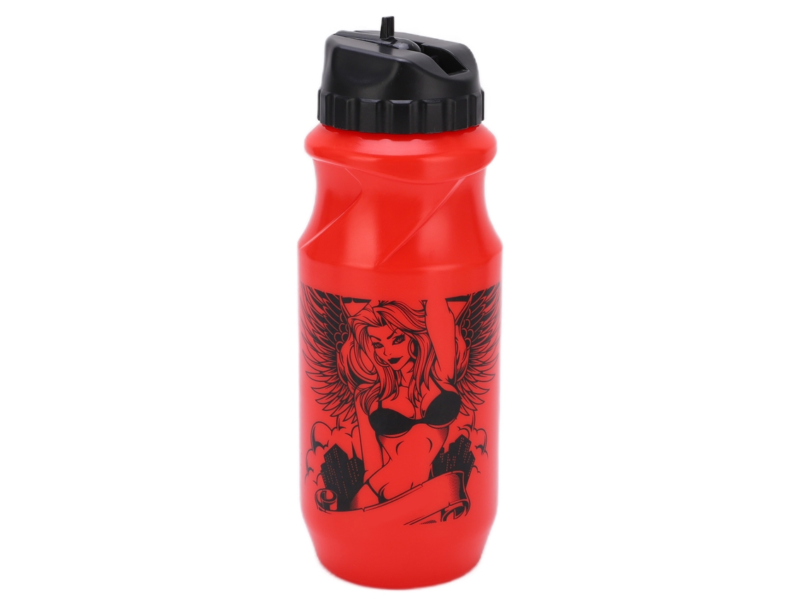 2026-botella De Agua Para Bicicleta 650ml Boca Amplia Fácil De Limpiar Boquilla Desplegable Botella Deportiva Para Ciclismo Rojo Beauty