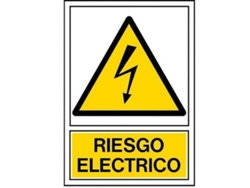 Pegatina 148x105mm Riesgo Electrico Mediana