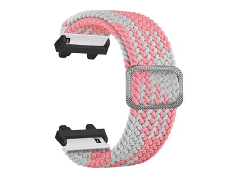 Correa de nailon ajustable para Huami Amazfit T-Rex 2 - rosa/blanco