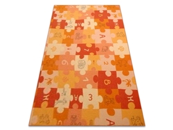 Alfombra Infantil Puzle Anaranjado (100 x 300 cm)