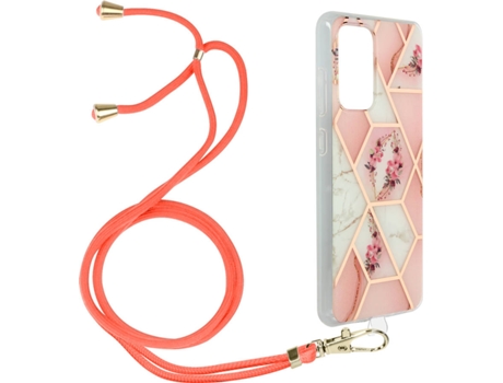 Funda Samsung Galaxy A52s AVIZAR Geométrico con Correa (Rosa)