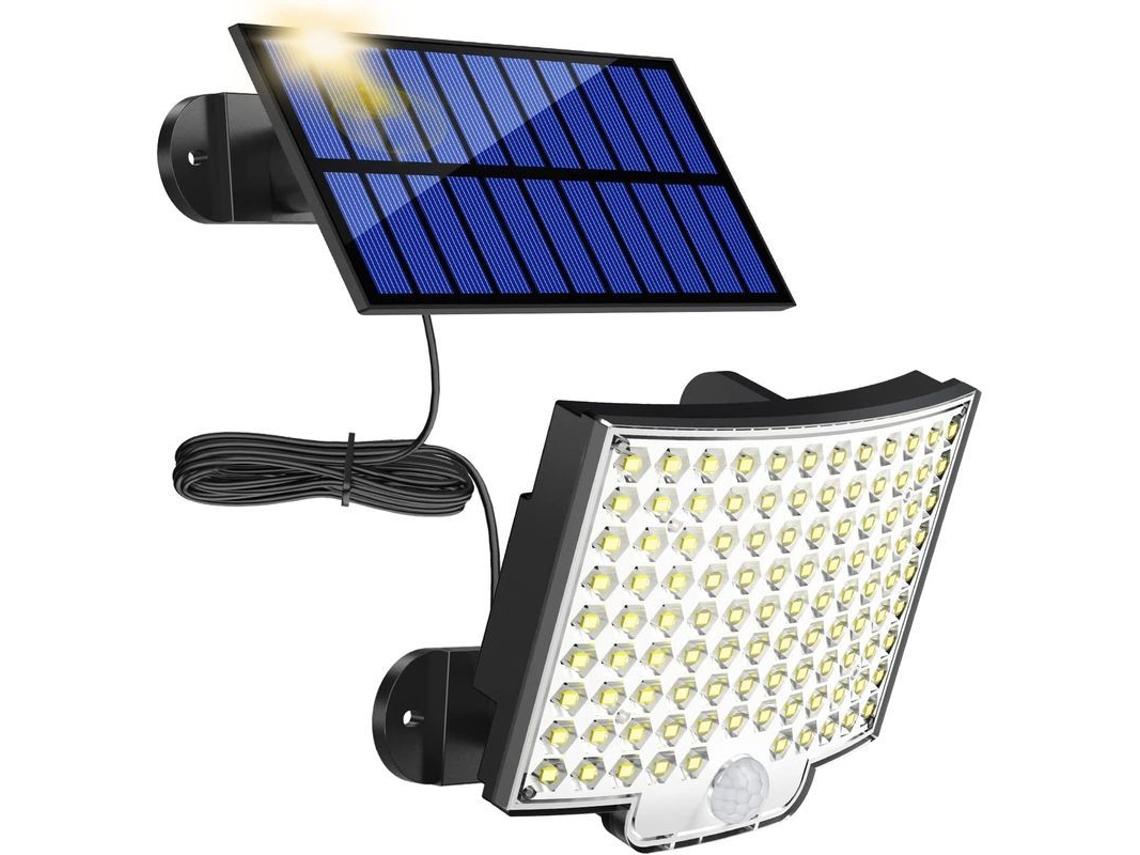 Lámpara Solar De Exterior Con 106 Led, Sensor De Movimiento, Ip65, 5 M, Montaje En Pared Para Jardín Cavo, 120°
