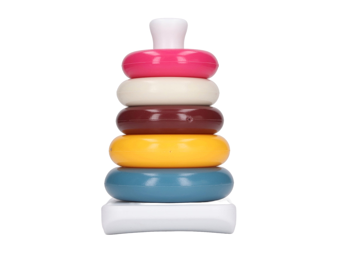Dan26-juguete De Apilar Anillos Colorido Portátil De Plástico Educativo Para Bebés Y Niños Pequeños