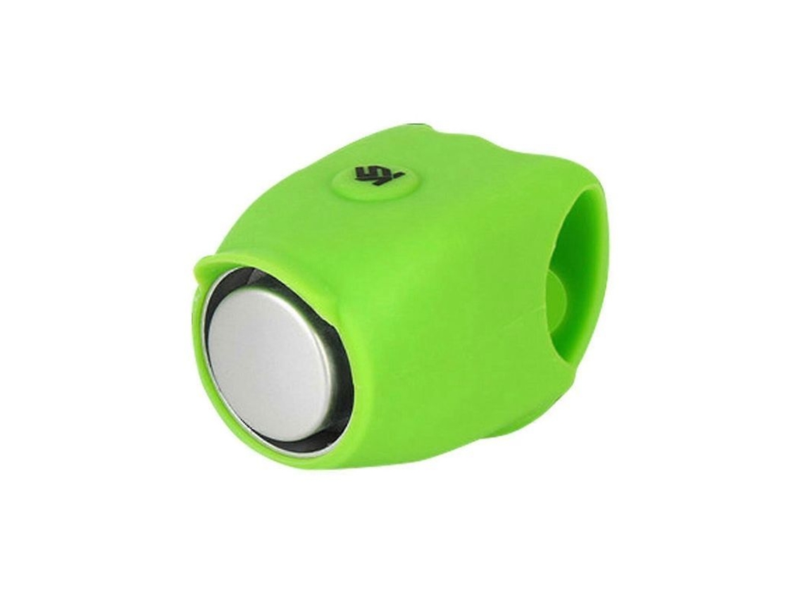 Timbre Eléctrico Para Bicicleta De Silicona, 120 Db Con 6 Modos De Sonido Para Manillar, Color Verde.