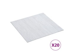 Tarimas De Suelo Autoadhesivas 20 Uds Pvc Blanco 1,86 M²