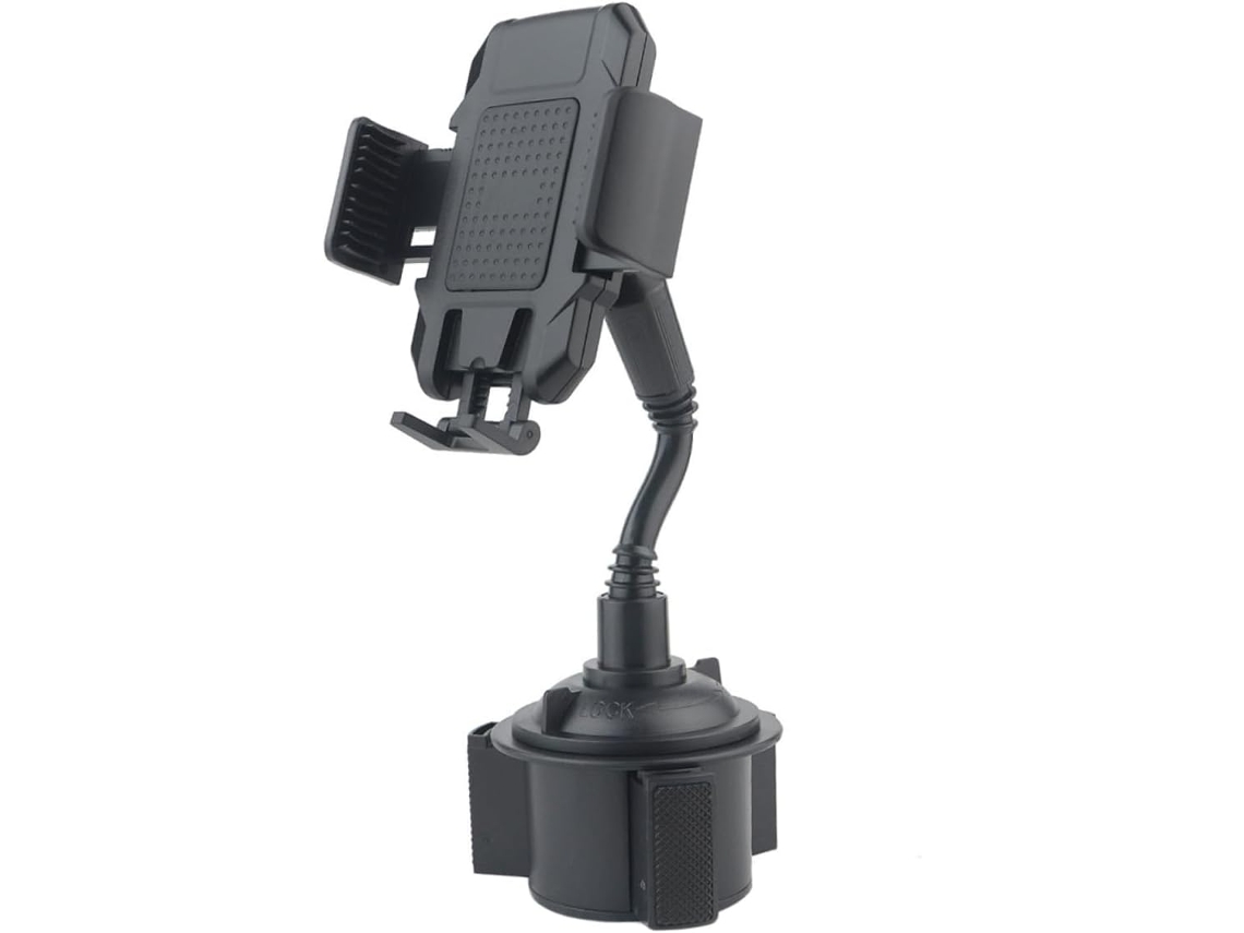Soporte Para Teléfono Móvil Para Asiento De Coche Con Portavasos, Instalación Ajustable.