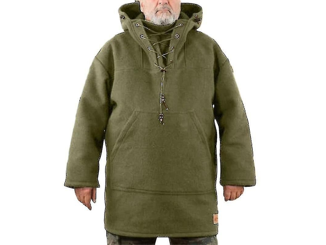 2026-chaqueta De Invierno Para Hombre Con Capucha De Lana Gruesa Y Sudadera De Ocio