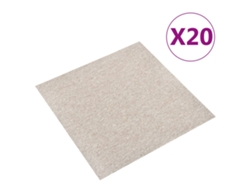 Baldosas De Suelo De Moqueta 20 Uds 5 M² 50x50 Cm Beige Claro