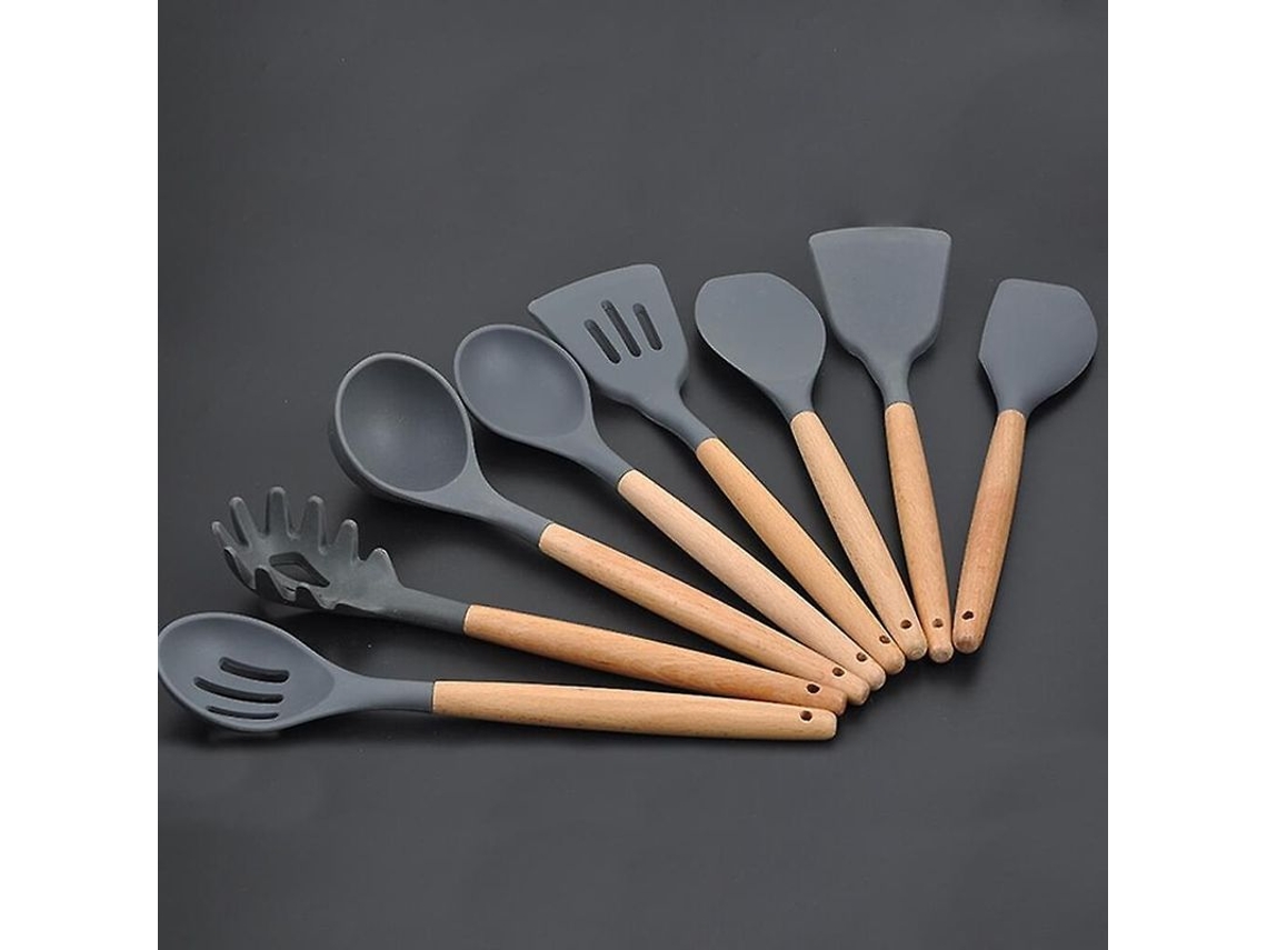 Set De Utensilios De Cocina De Silicona, 8 Piezas Resistentes Al Calor Para Cocina Y Horneado