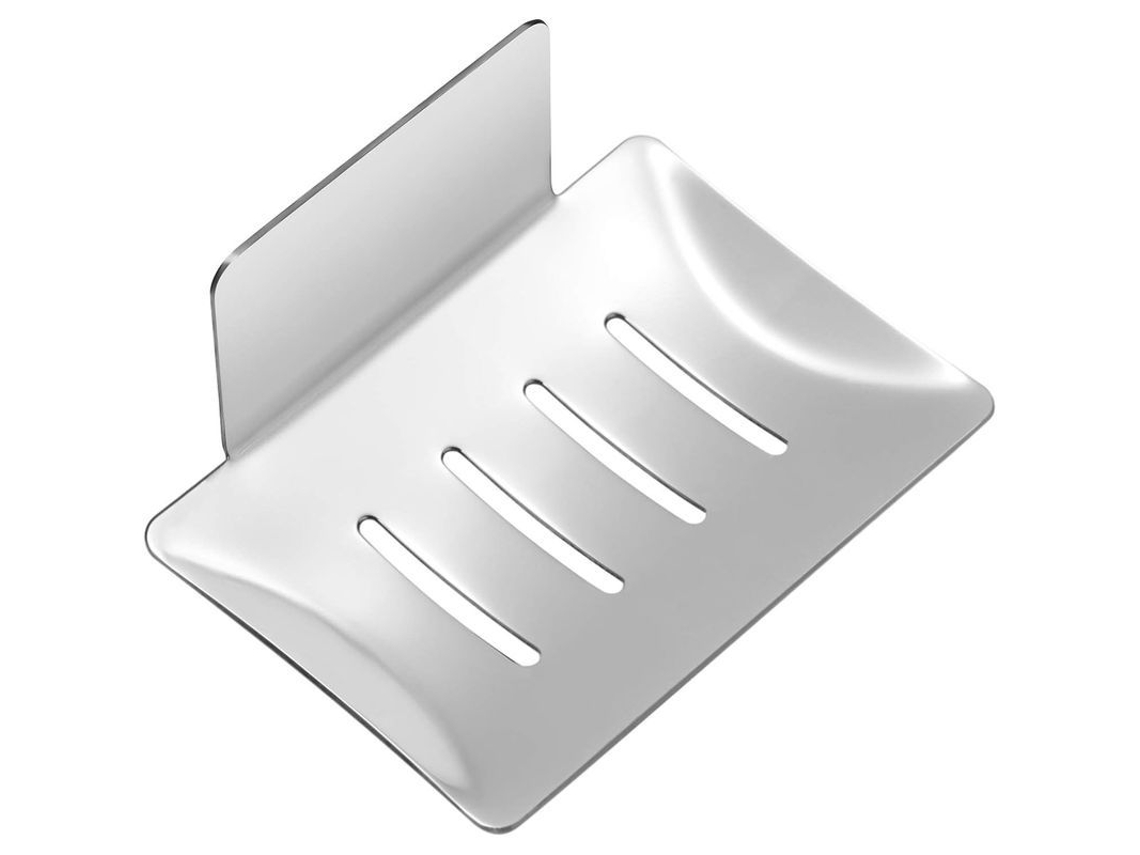 Jabonera Autoadhesiva De Pared - Acero Inoxidable 304 - No Requiere Perforación - Baño/cocina (plata)