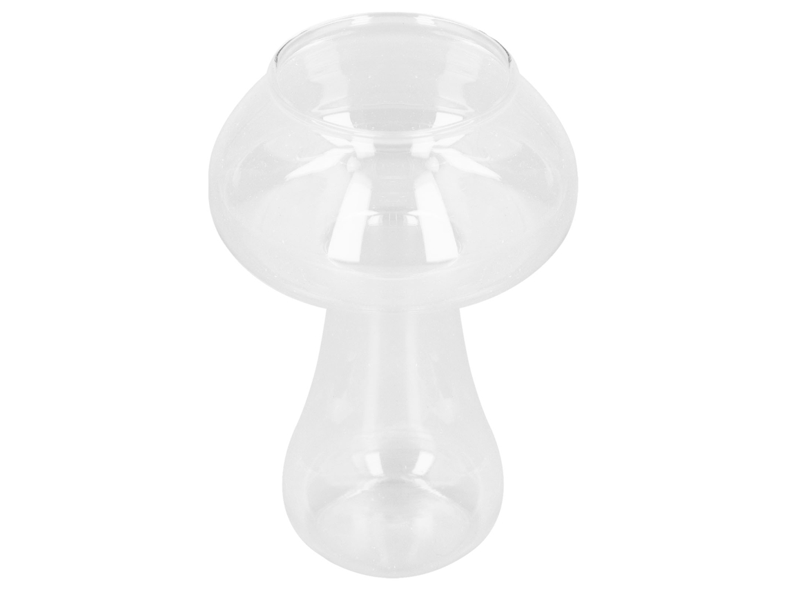 Baok - Jarrón de vidrio transparente resistente a altas temperaturas con diseño de hongo para regalos, decoración del hogar y la oficina.