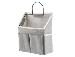 Organizador de bolsa colgante con bolsillos en gris (24x16x4cm) Kofihety