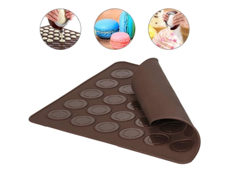 Tapete Macaron Pequeño con 30 Cavidades en Color Chocolate