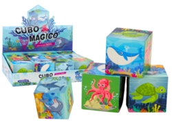 Rompecabezas educativo Cubo mágico, Animales marinos, Juego de lógica B.active