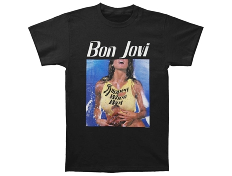 Camiseta ROCKINSTONE resbaladiza Bon Jovi Bon (XXL)