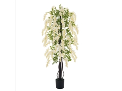 Planta de glicinia artificial de 165 cm en un jarrón decorativo para interiores y oficinas.