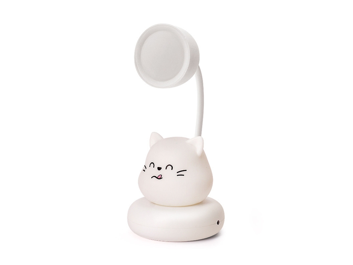 Lámpara de oficina infantil LED portátil recargable USB con diseño de dibujos animados, luz suave, ideal para el dormitorio y la sala de estar de los niños.