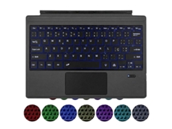 Teclado magnético para Microsoft Surface Pro | Teclas retroiluminadas | Recargable | Gris oscuro