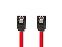 Cable SATA 3 Gbps SATA hembra de 7 pines SATA hembra de 7 pines Niquelado 0,50m Piso PVC Rojo Caja NEDIS