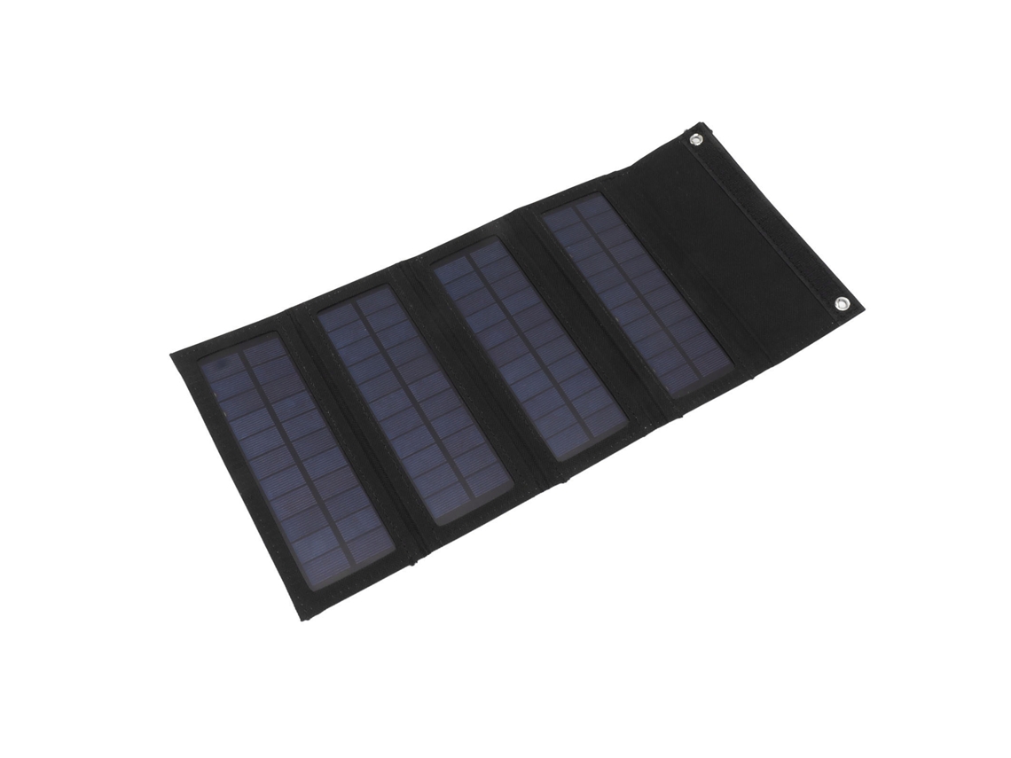 Panel solar plegable de 40 W para camping y carga de emergencia, color negro