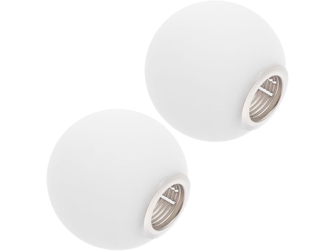2 Pantallas Esféricas De Vidrio Blanco Esmerilado Para Lámparas G9, Diseño Elegante, Vidrio Irrompible, Iluminación Suave.