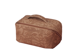 Bolsa de maquillaje grande, para viajes, organizador de cosméticos, impermeable, con correa y divisores NEVEANCE