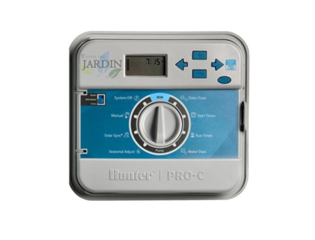 Programador de Riego Pro-C Interior HUNTER Base 4 Estaciones HUNTER