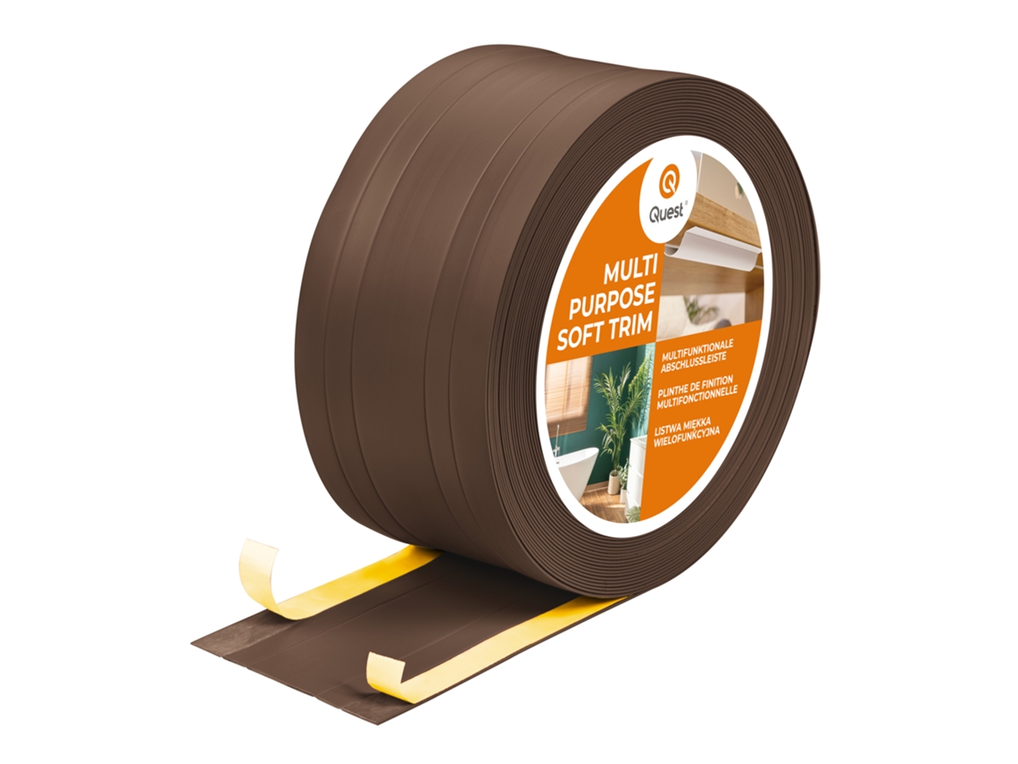 Zócalo de PVC W4 2 en 1, 1 x 110 mm, 20 m, autoadhesivo, para cubrir suelos y paredes, Bronzo Quest