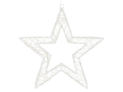 Estrella navidad colgante con 1440 LEDs plateado copo nieve decoración navideña ECD