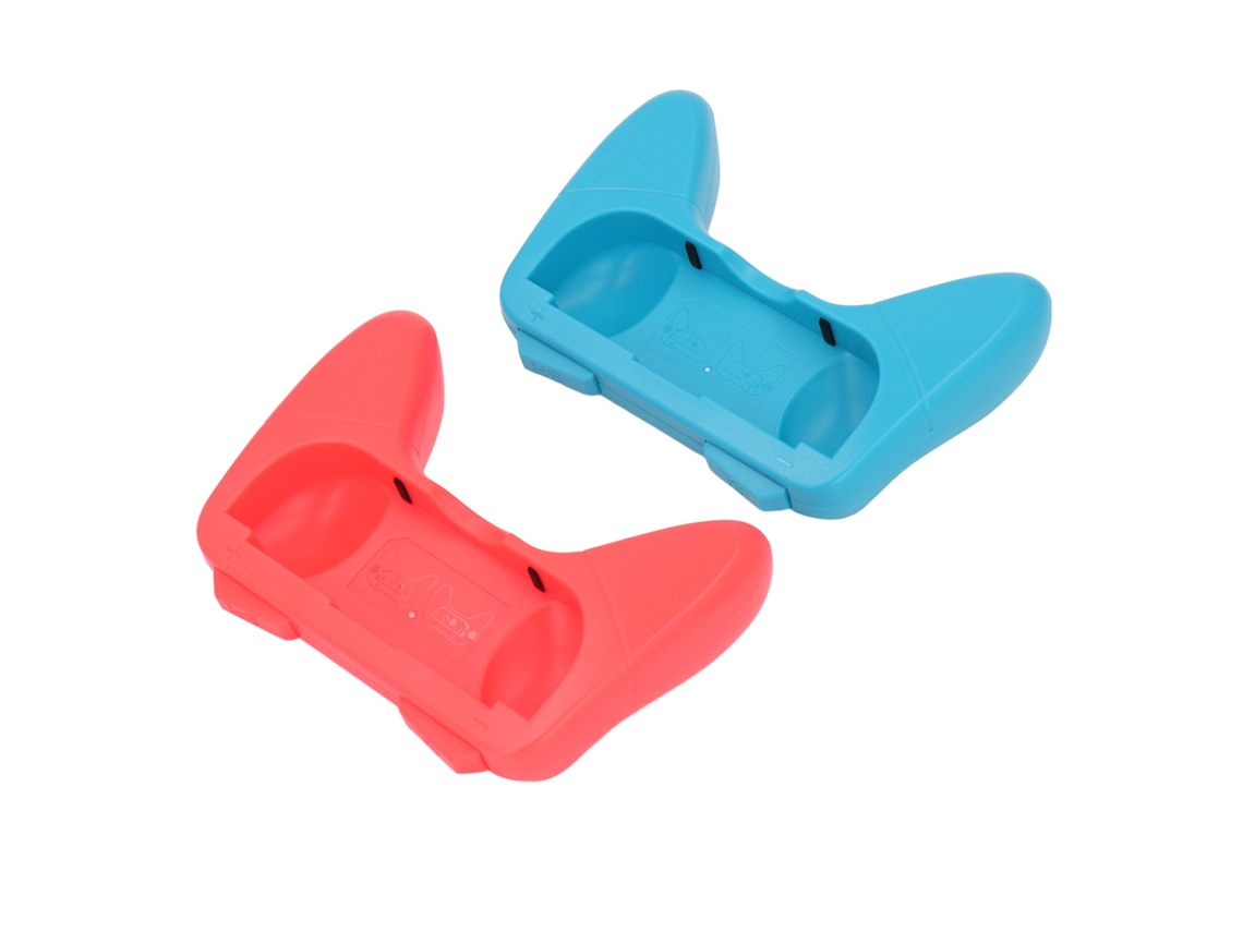 Empuñaduras Ergonómicas Para Mando Joy-con Con Control Preciso Y Resistencia Al Sudor - Rojo + Azul