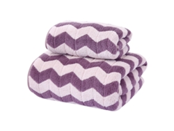 Toalla Kofihety Waffle Baño Secado Rápido Ligeras Baño Algodón Púrpura (35x25x15cm)