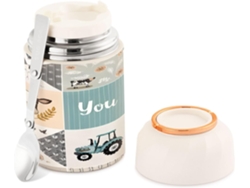 Recipiente para alimentos para adultos de 500 ml, acero inoxidable.