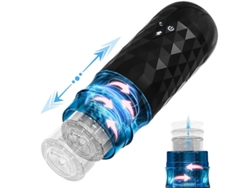 Masturbador De Silicona Con Rotacin Telescpica Automtica Para Hombre (negro) Yizhood