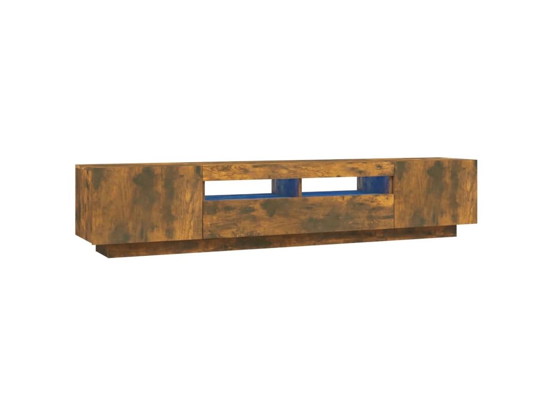Conjunto de mueble para TV de 2 piezas en madera de roble, Sonoma, EXCLUSIVO DE MAISON