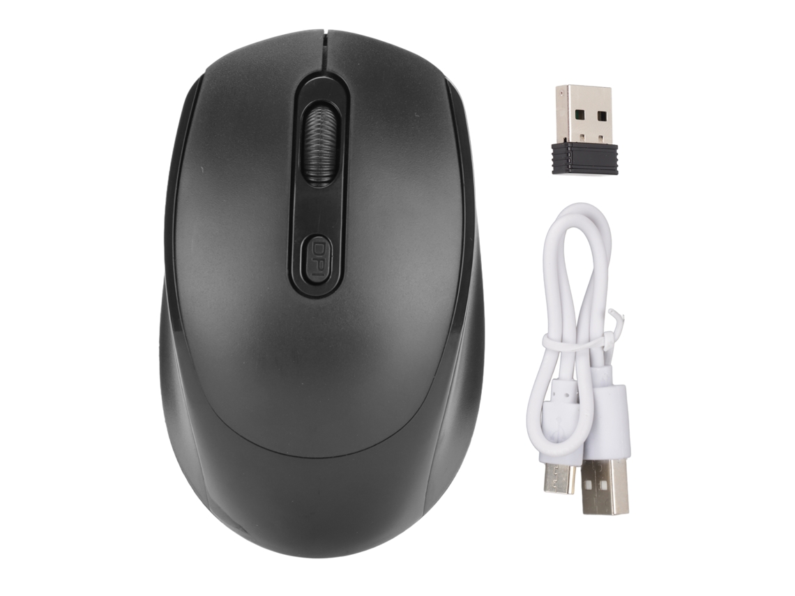 Baoj-2026novorato Ratón mecánico inalámbrico de 1600 ppp ergonómico con conexión USB