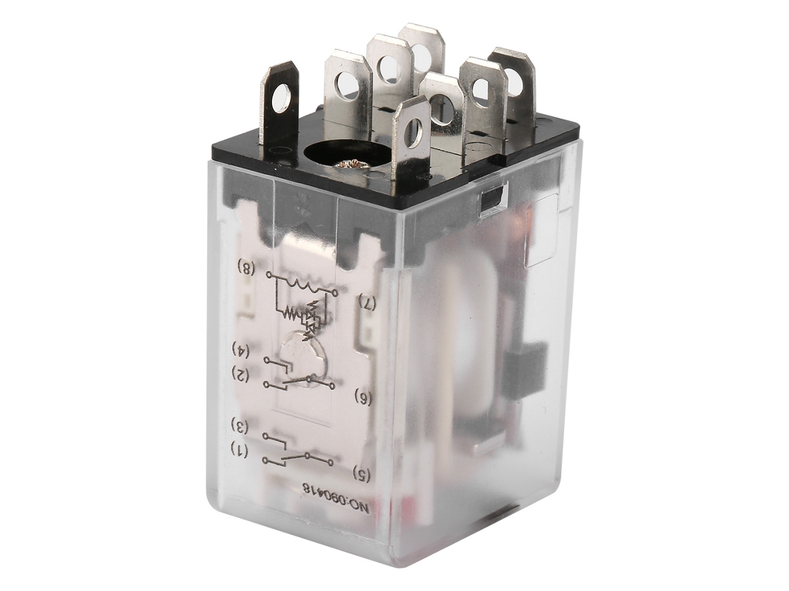 Relé intermedio electromagnético de 8 pines, 10 A, 110 VCA, relé intermedio de 5 A, 14 pines con MARCA