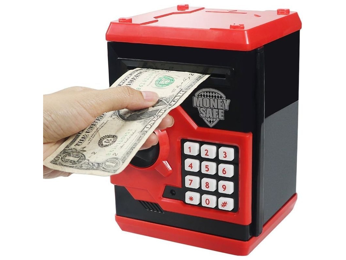 Hucha Electrónica Para Niños 2025 Con Contraseña, Regalo De Cumpleaños (roja)