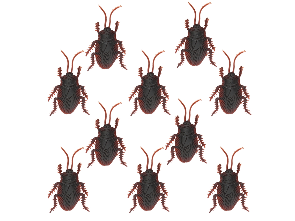 10pcs Modelos De Cucarachas Props De Broma Cucarachas Simuladas Falsas Juguete Tricky
