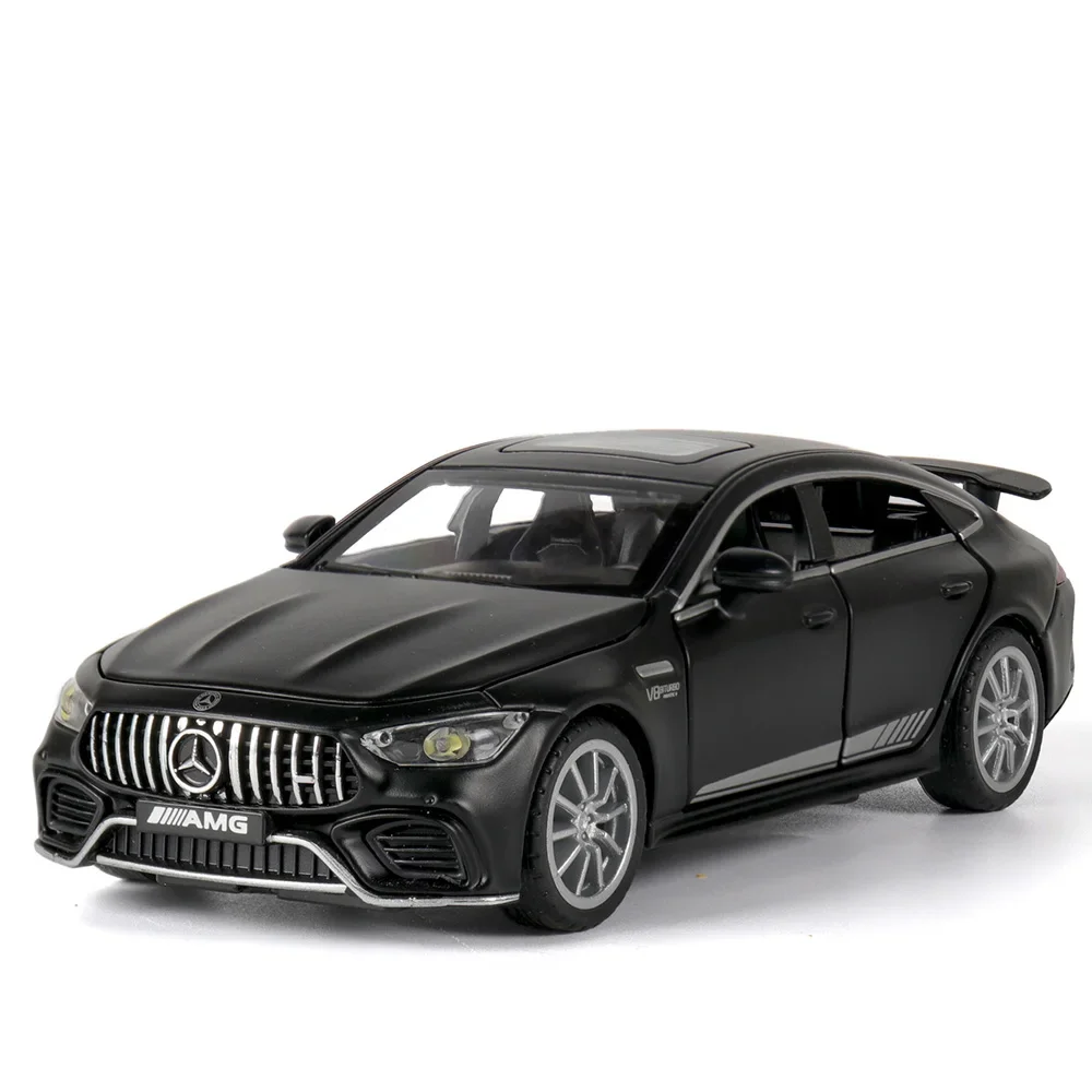 (gt63 Negro) 1:32 - Coche en miniatura - Carrocería metálica - Simulación de sonido y luz