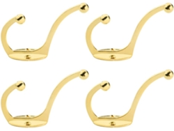 Juego 4 Ganchos Decorativos Pared Dobles Colgar Abrigos Ropa