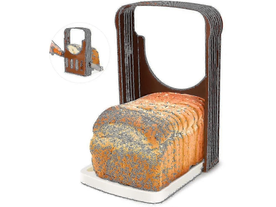 Rebanadora de pan rápida, ajustable y plegable con grosor de rebanada uniforme. Everley891