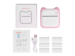 Impresora Térmica Mini Portátil Bluetooth Usb 203dpi 1000mah Para Fotos Y Pegatinas Rosa