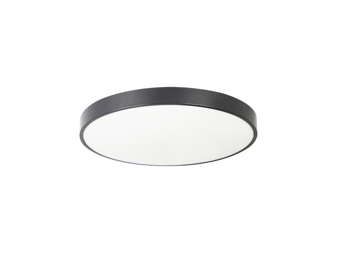 Panel Led Plafón Baño Redondo Plano Negro 17W 4000K 28*2 5Cm NETTLIFE